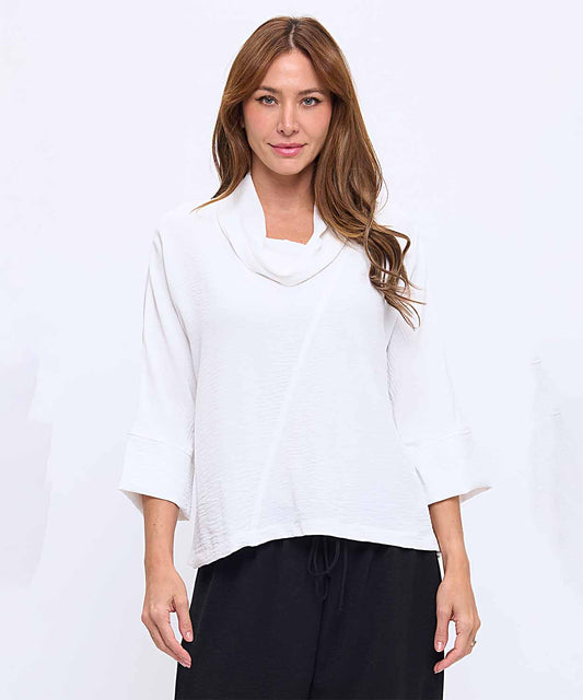cowlneck airflow blouse