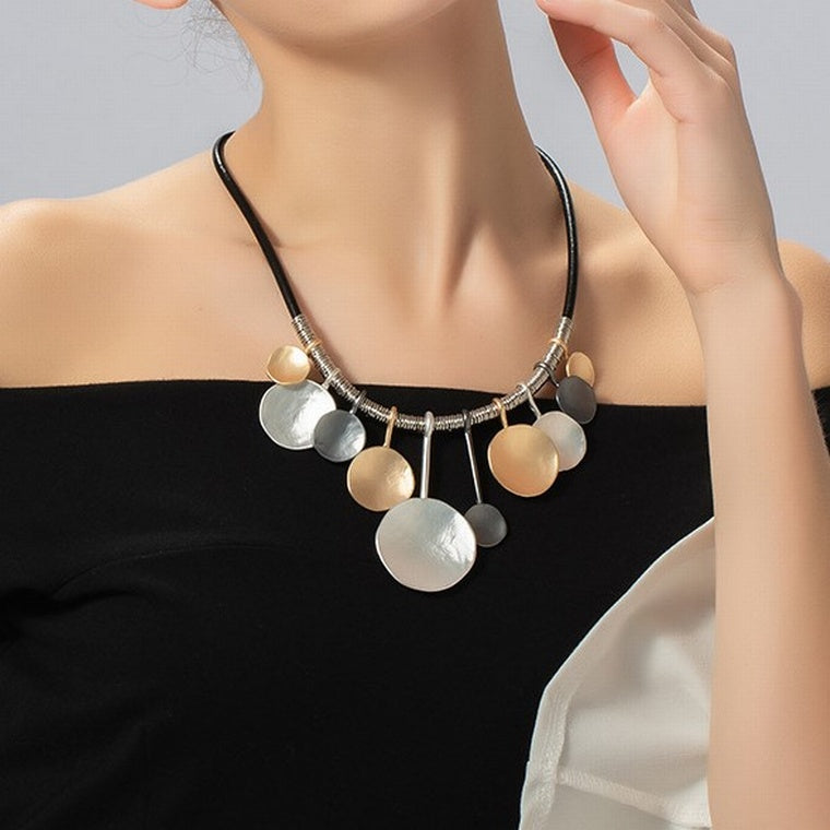 Uneven Multi Circle Necklace
