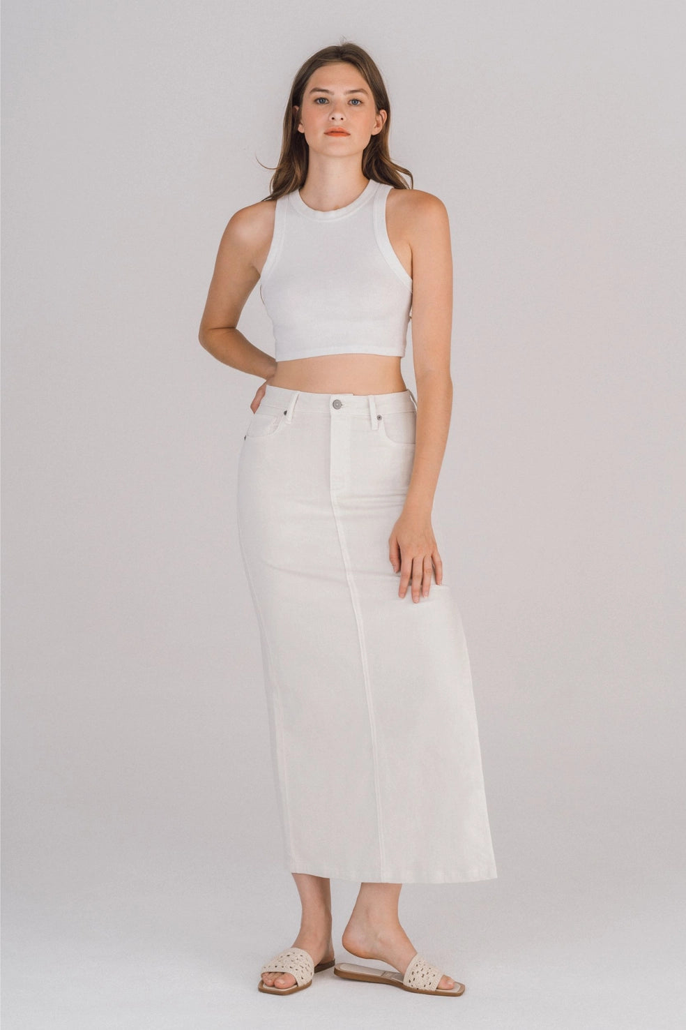 Peyton Midi skirt side slit
