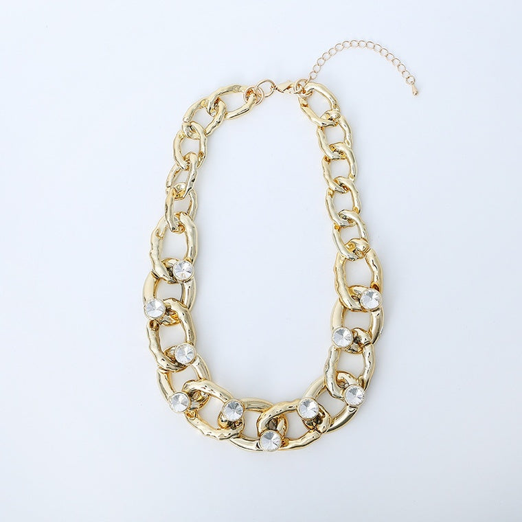 Chain Link Diamond Neck