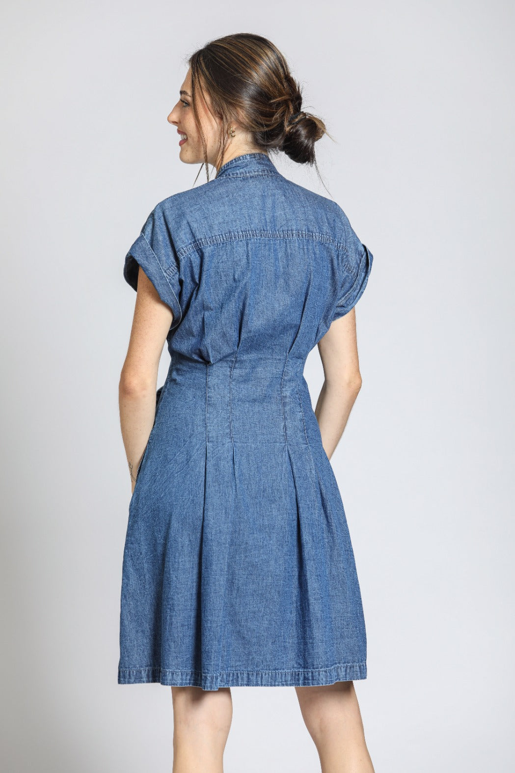 Denim Shirt Tie Dress