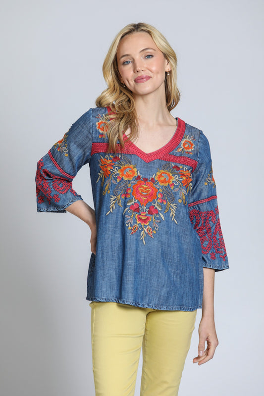 Floral Embroidered Top