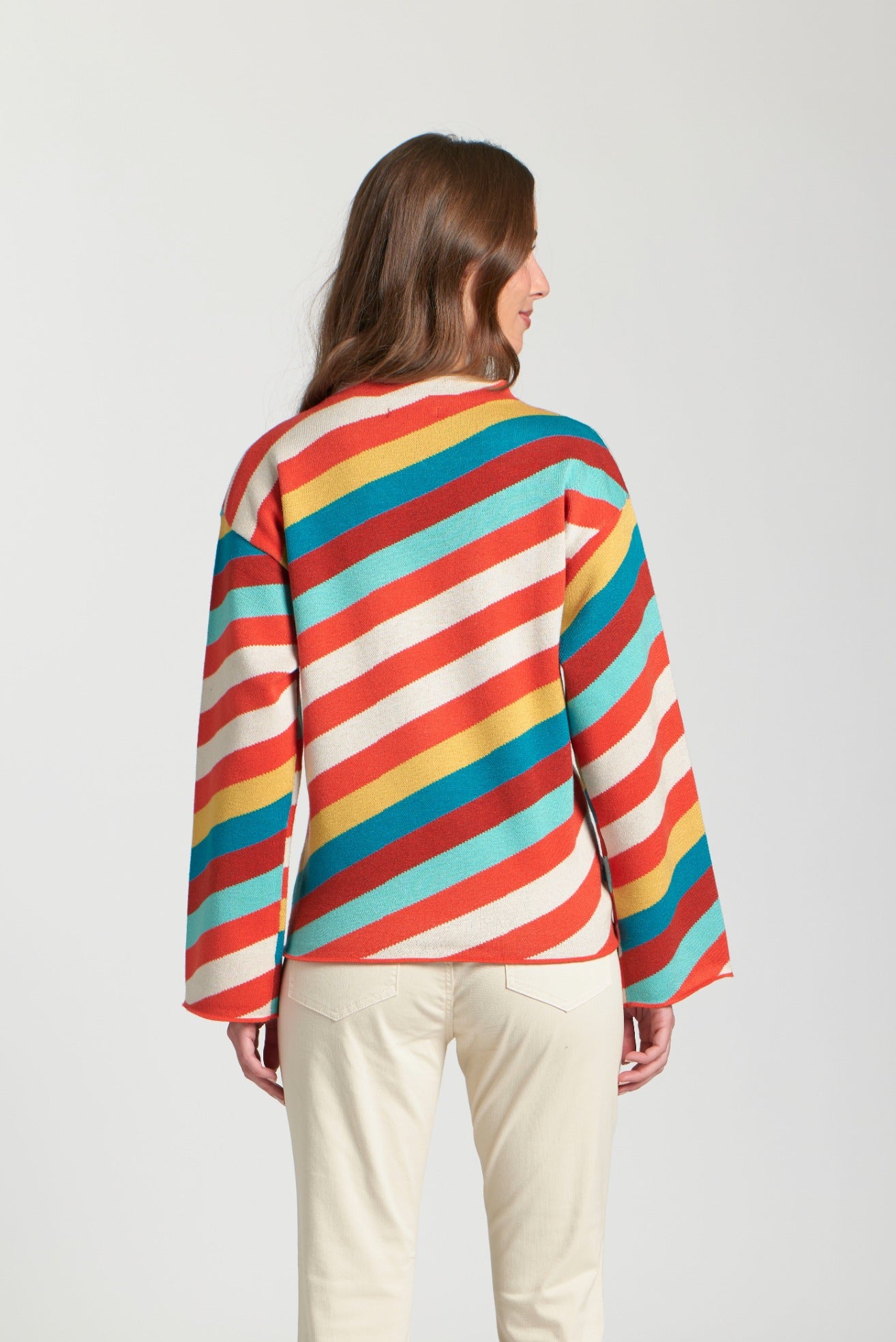 Diagonal Stripe Pullover