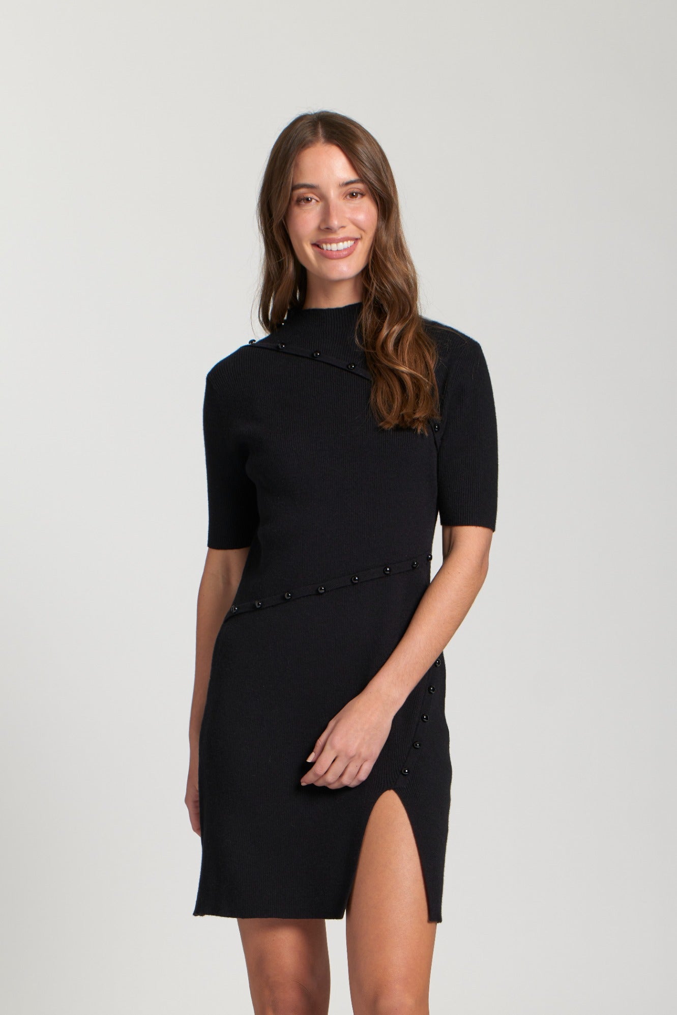 Sweater Dress Assym Seam