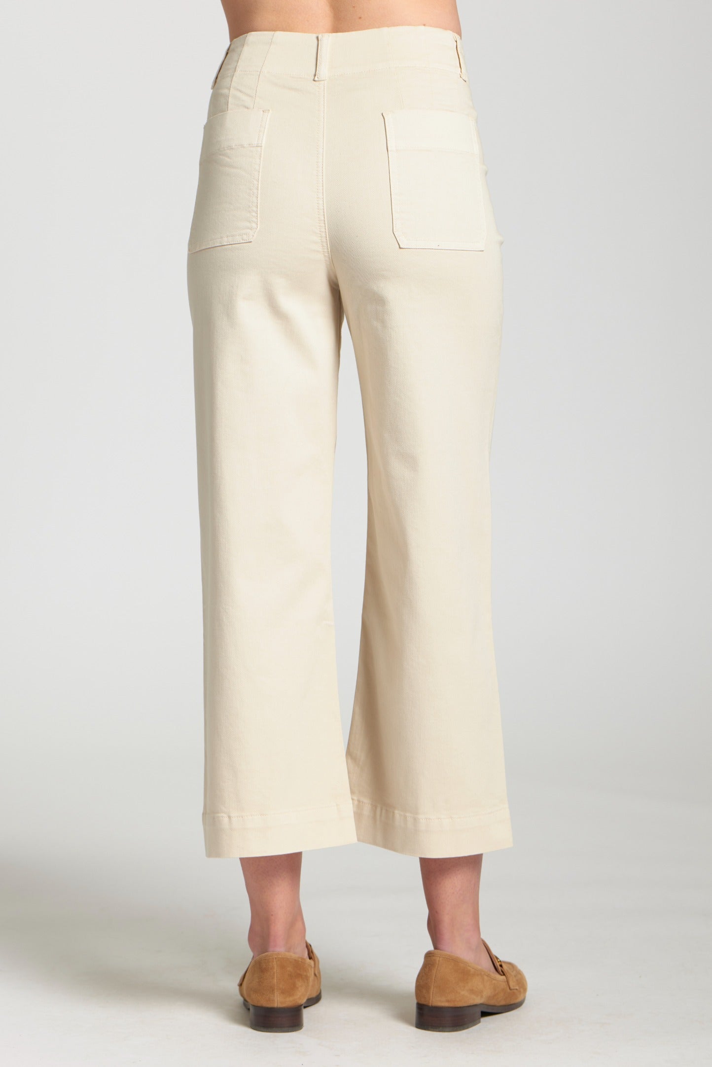 Cropped Wide Leg Patch pockets