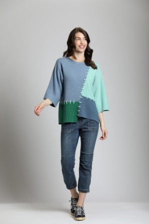 Ottoman Color Block Pullover