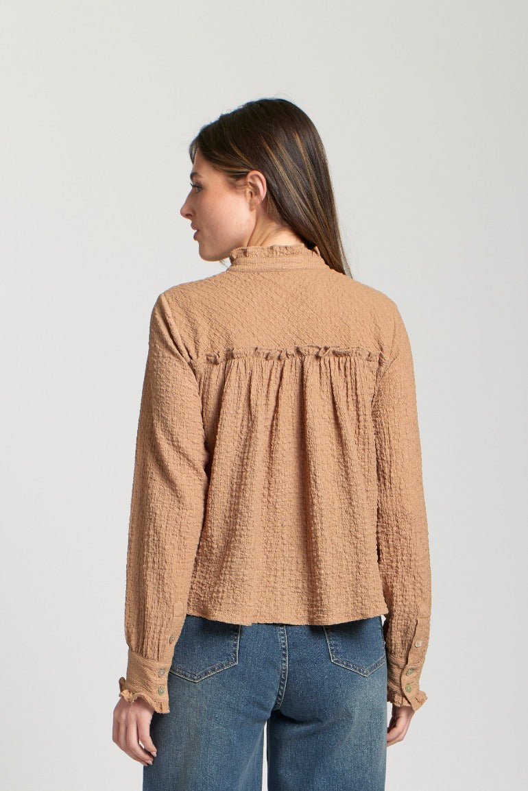 Check Shirt w/ Ruffle