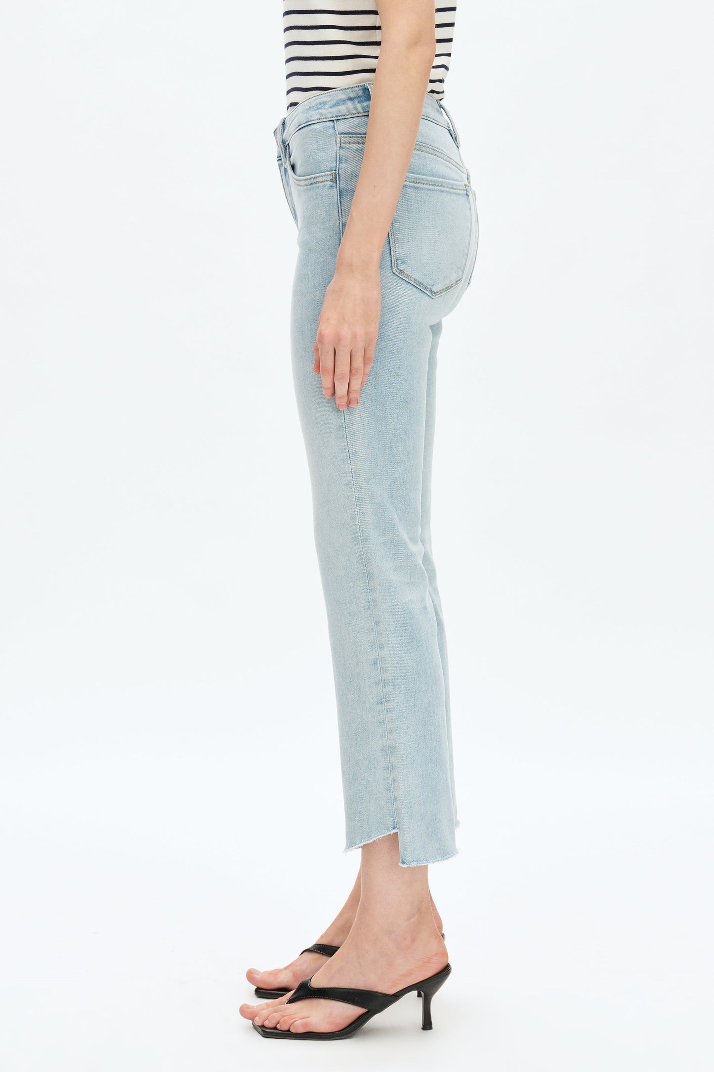 Baby bootcut acid wash jeans
