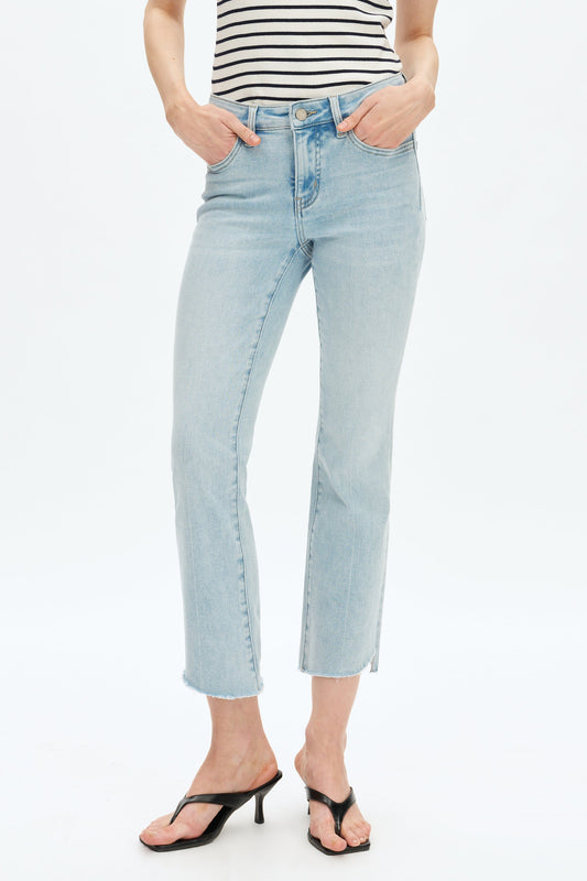 Baby bootcut acid wash jeans