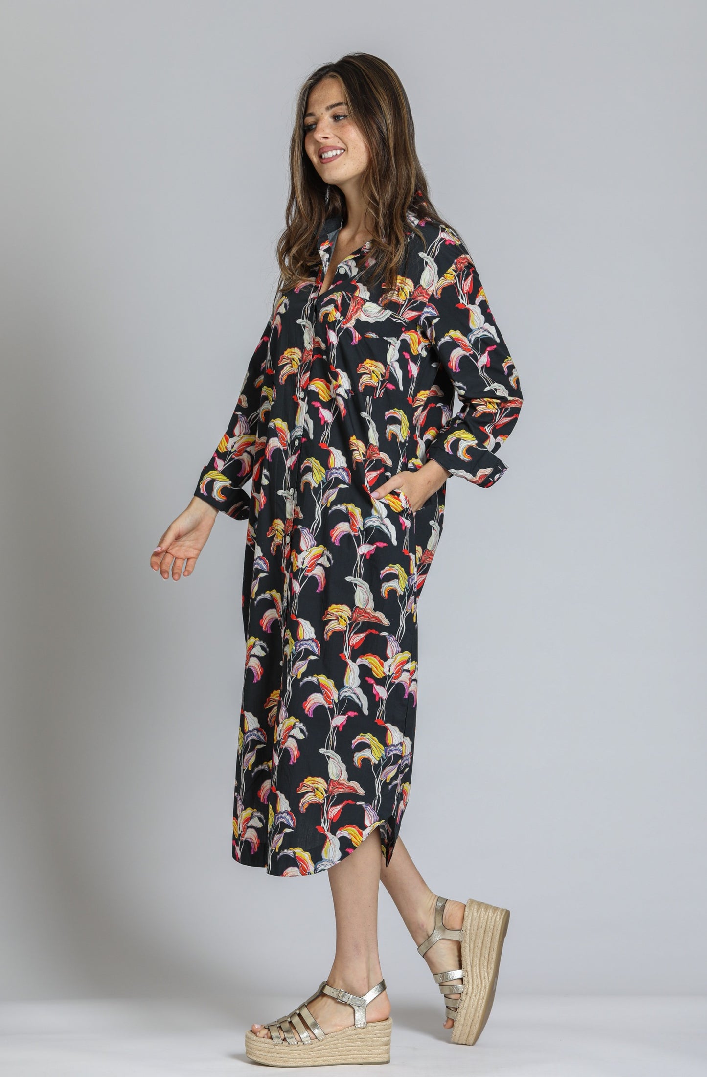Printed Shirt Dress