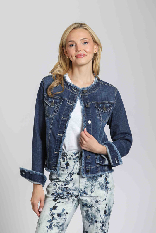 Fray Hem Jean Jacket
