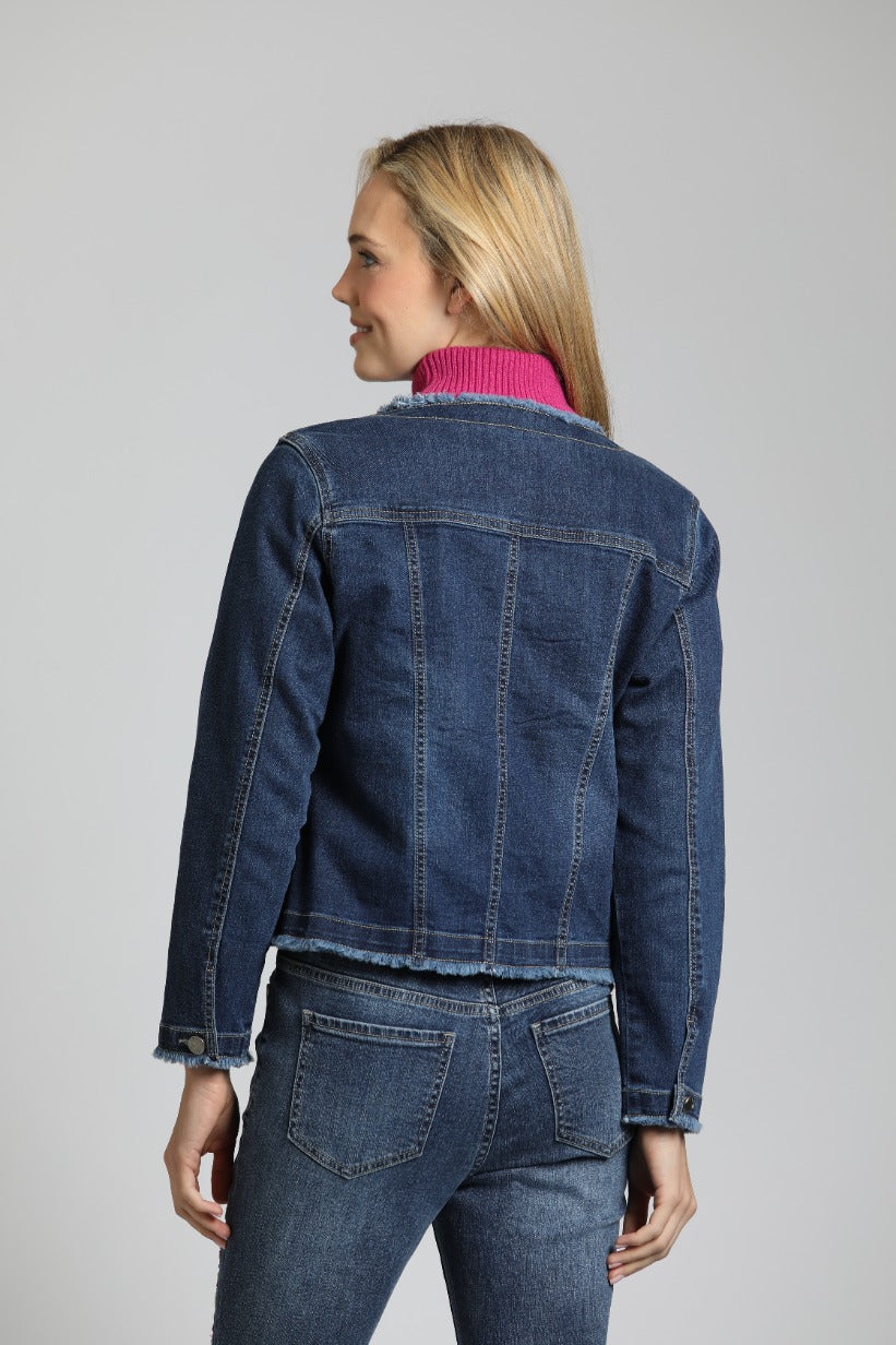 Fray Hem Jean Jacket