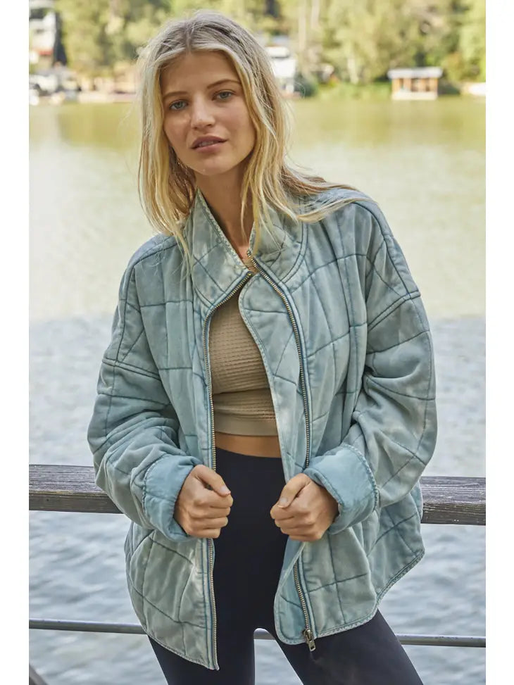 Long Sleeve Quilted Jacket