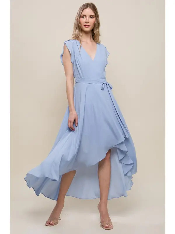 Ruffle Hi-Low Maxi Dress