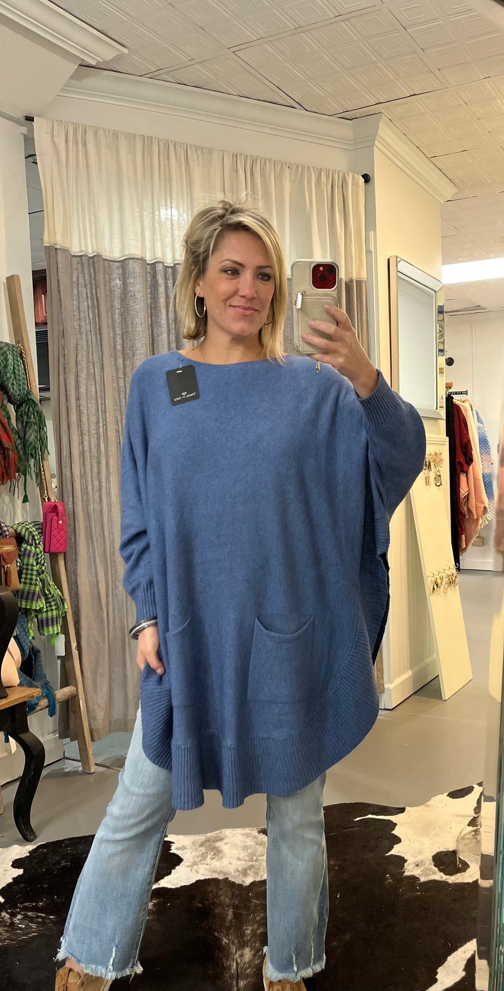 Pocket Sweater w/ Back Button
