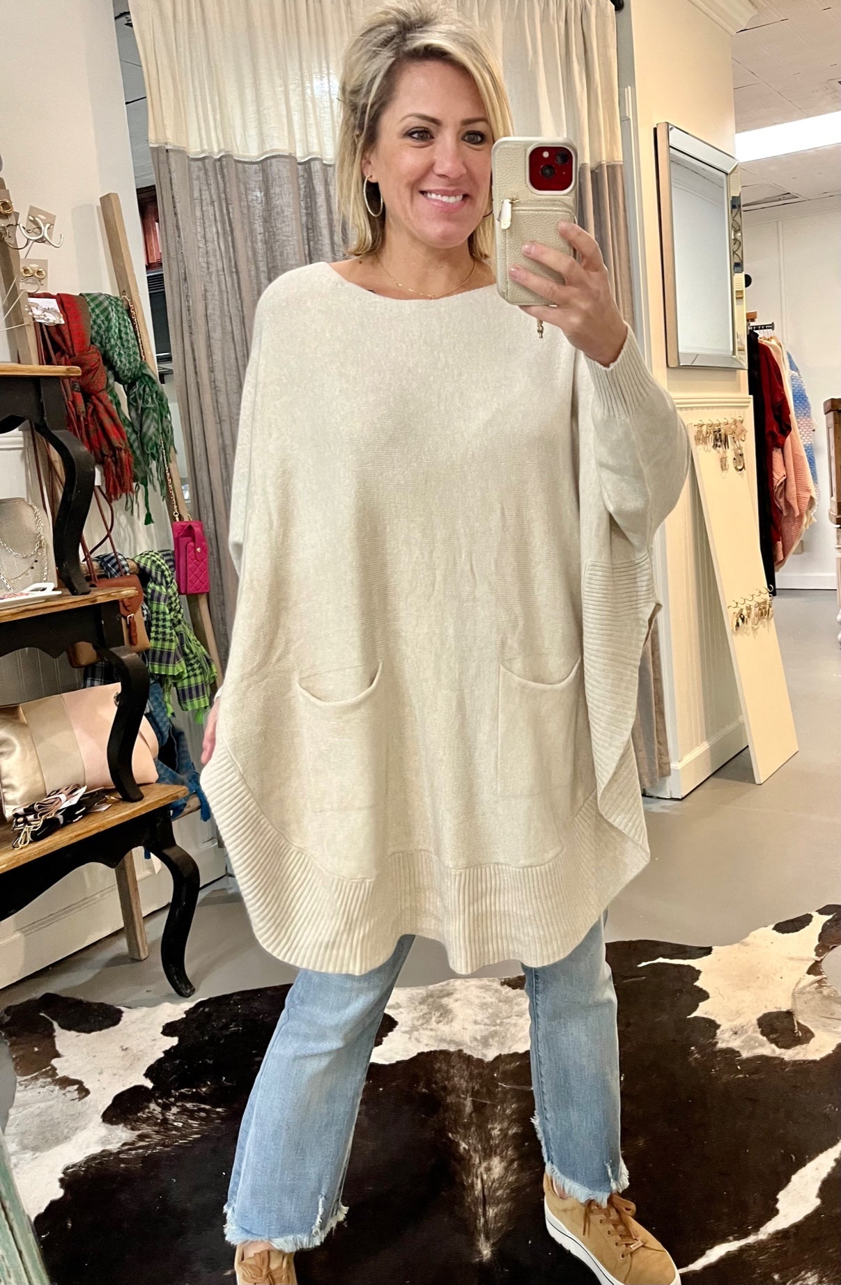 Pocket Sweater w/ Back Button