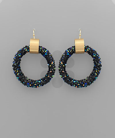 40MM Crystal Circle Earring
