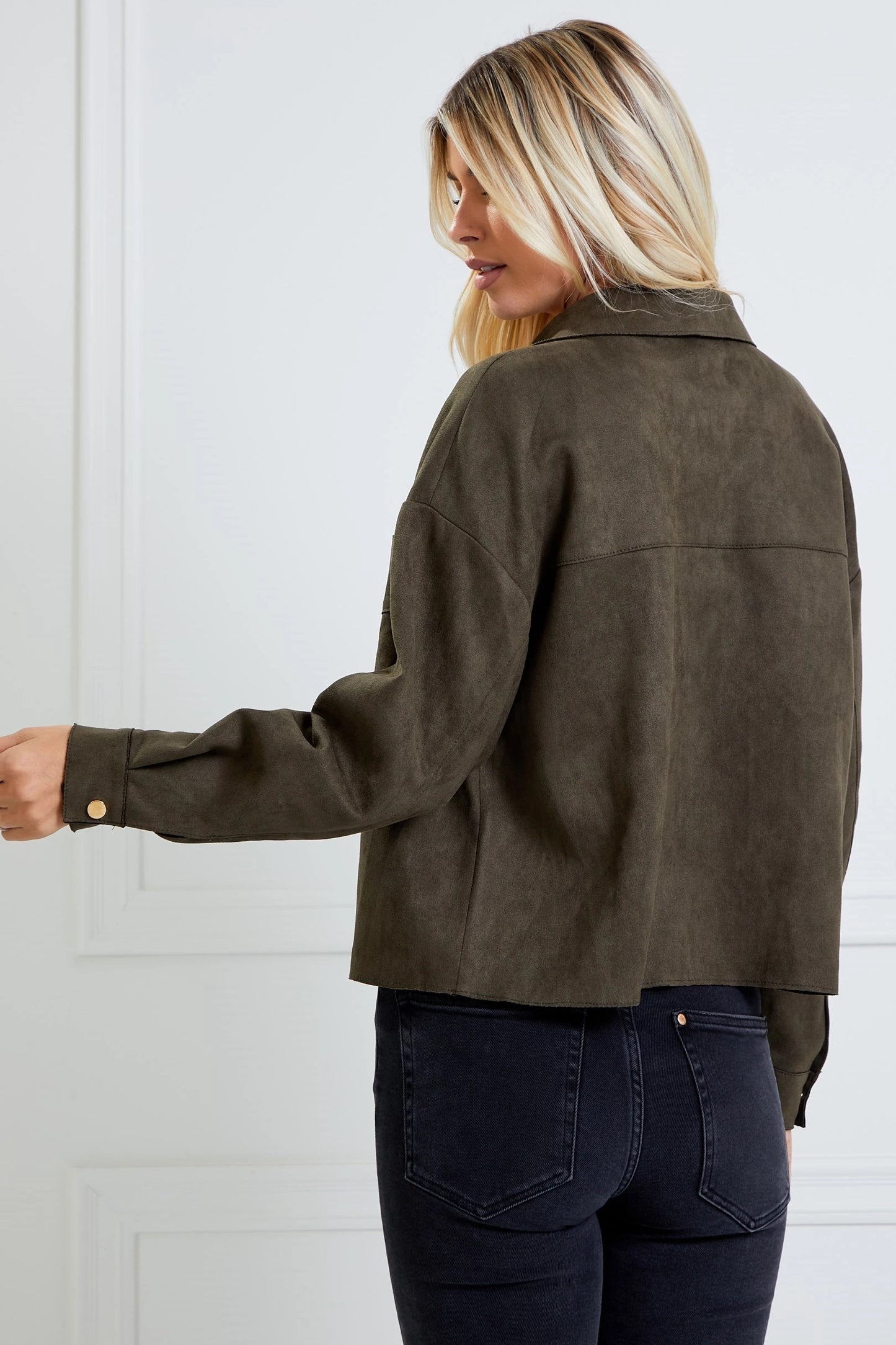 Button Down Suede Shirt