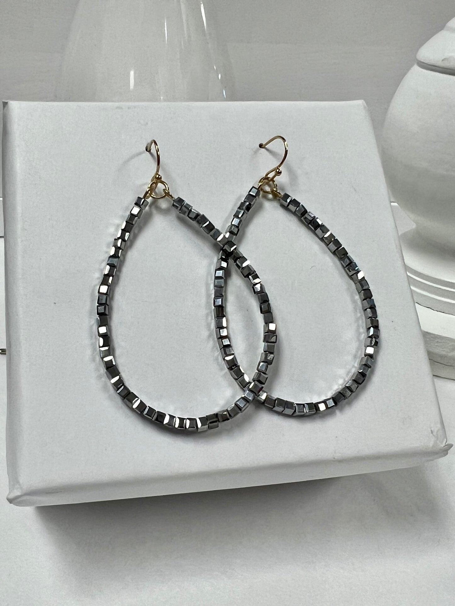 Metallic Bead Hoops