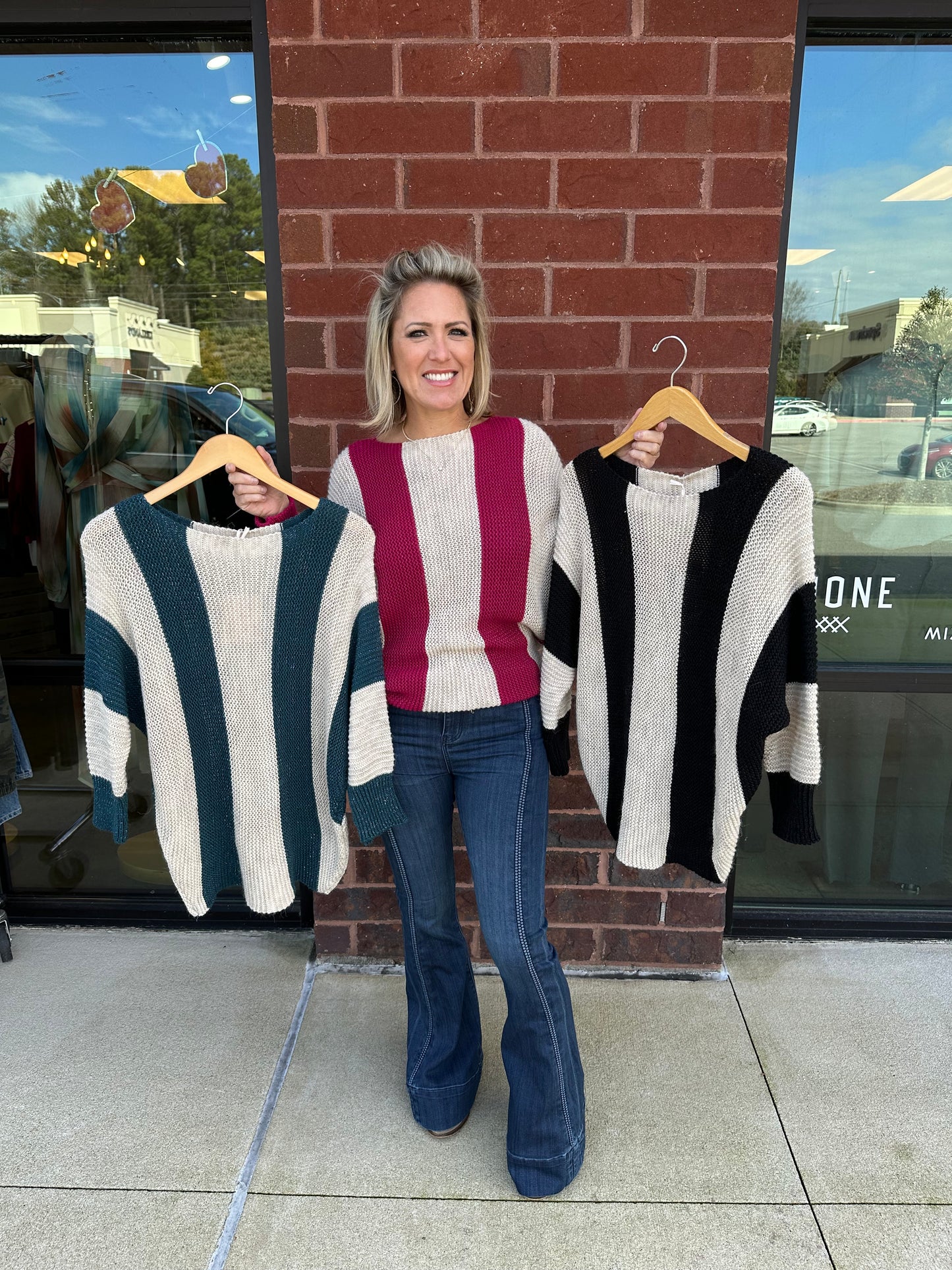 Shimmer Stripe Sweater