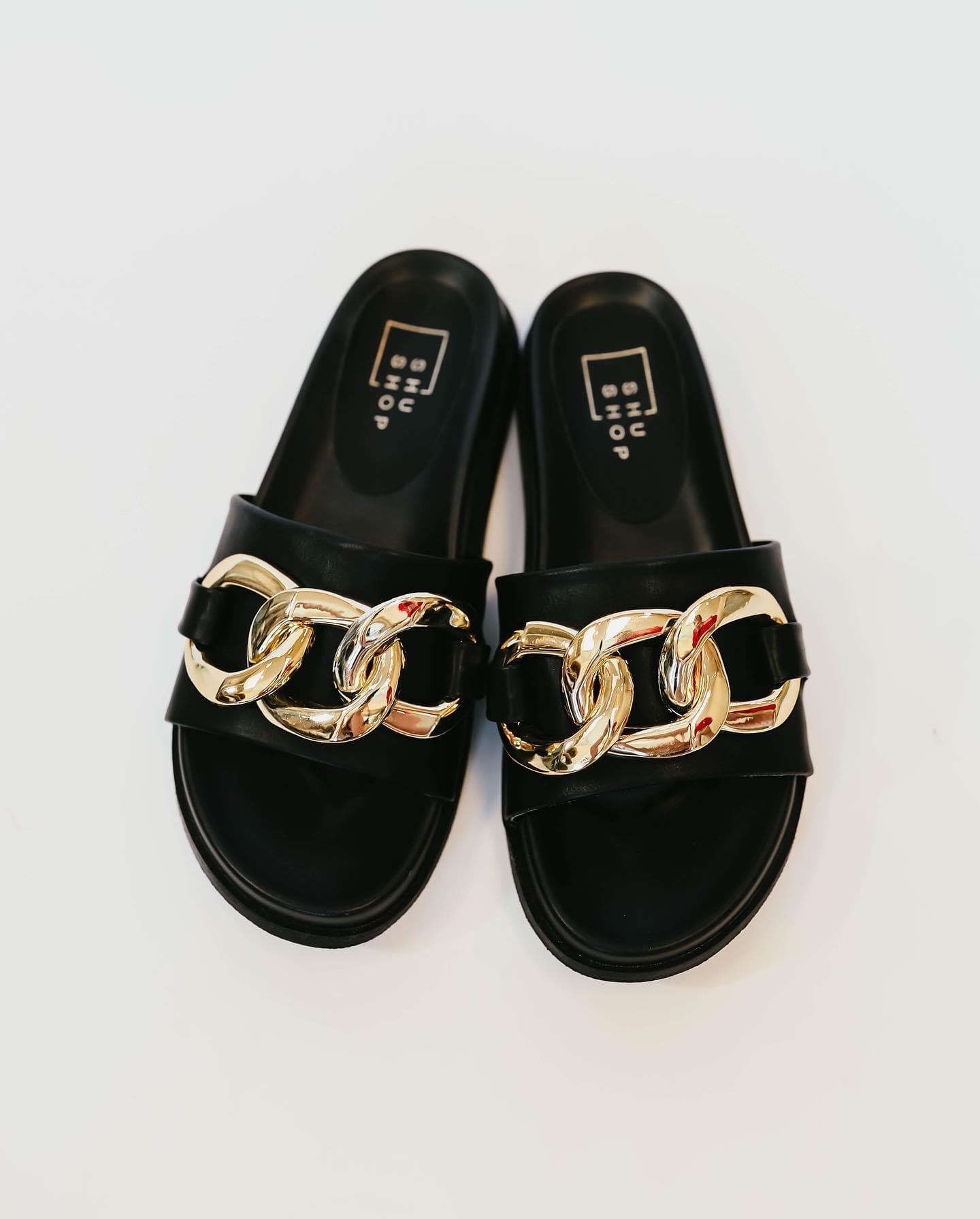 Slide with Gold Chain