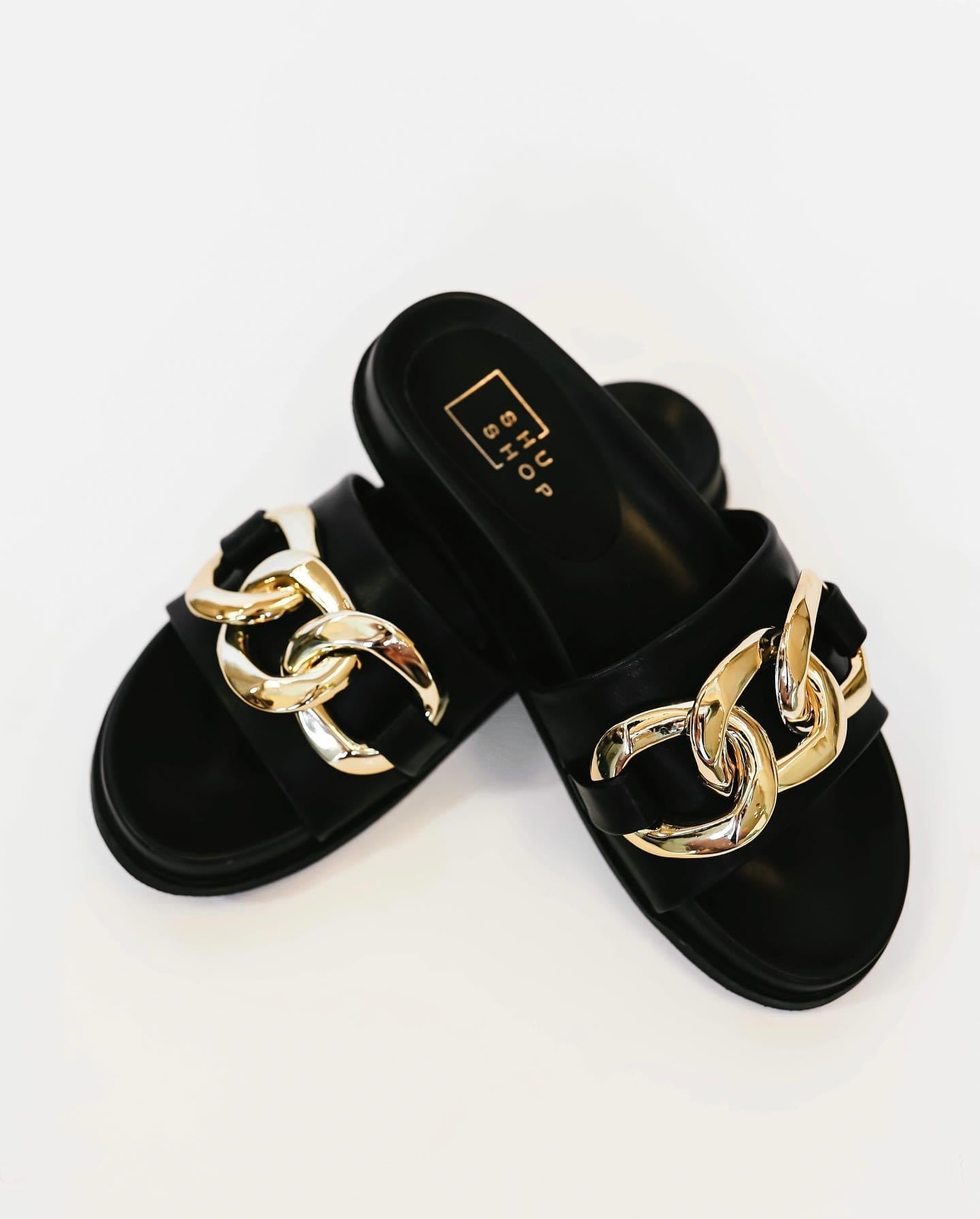 Slide with Gold Chain