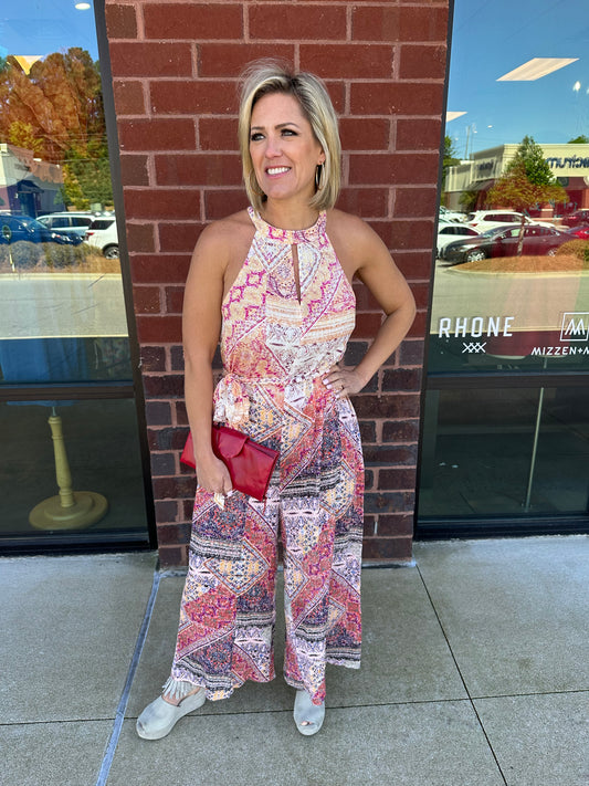 Halter Style Bleached jumpsuit