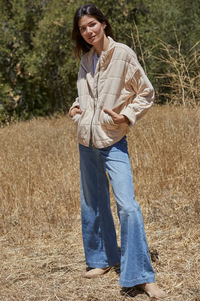 Long Sleeve Quilted Jacket