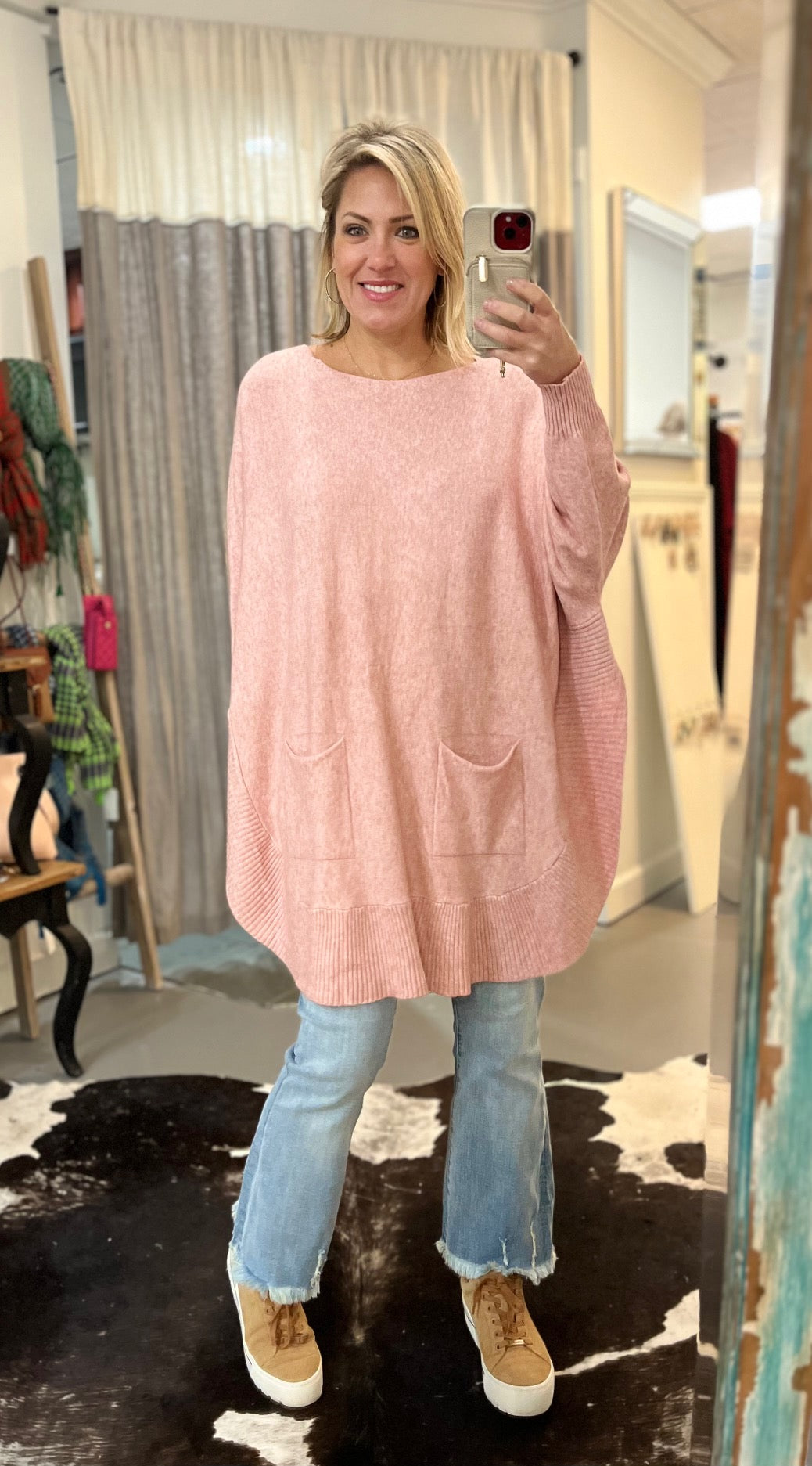 Pocket Sweater w/ Back Button