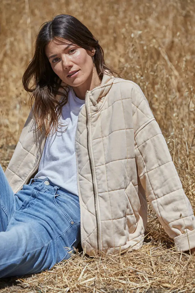 Long Sleeve Quilted Jacket