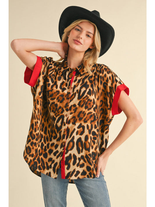 Cuffed S/S Print Top