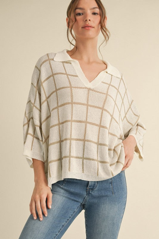 Windowpane Check Top