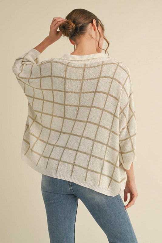 Windowpane Check Top