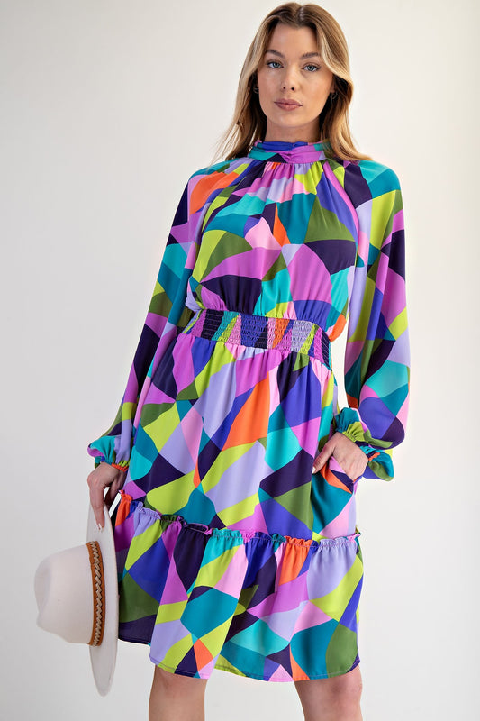 Geo Print Dress