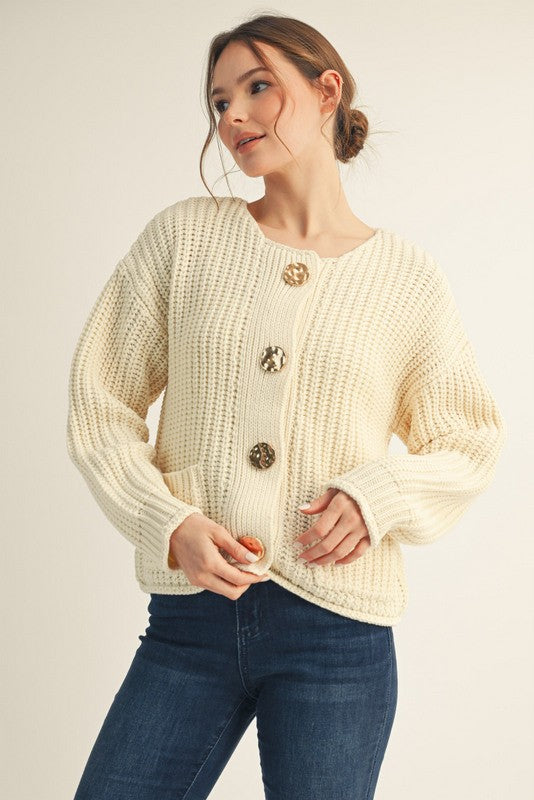 Button Sweater Cardi