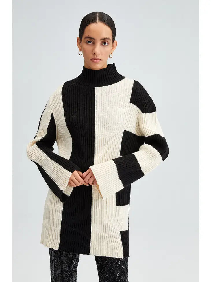 Assym Stripe Sweater