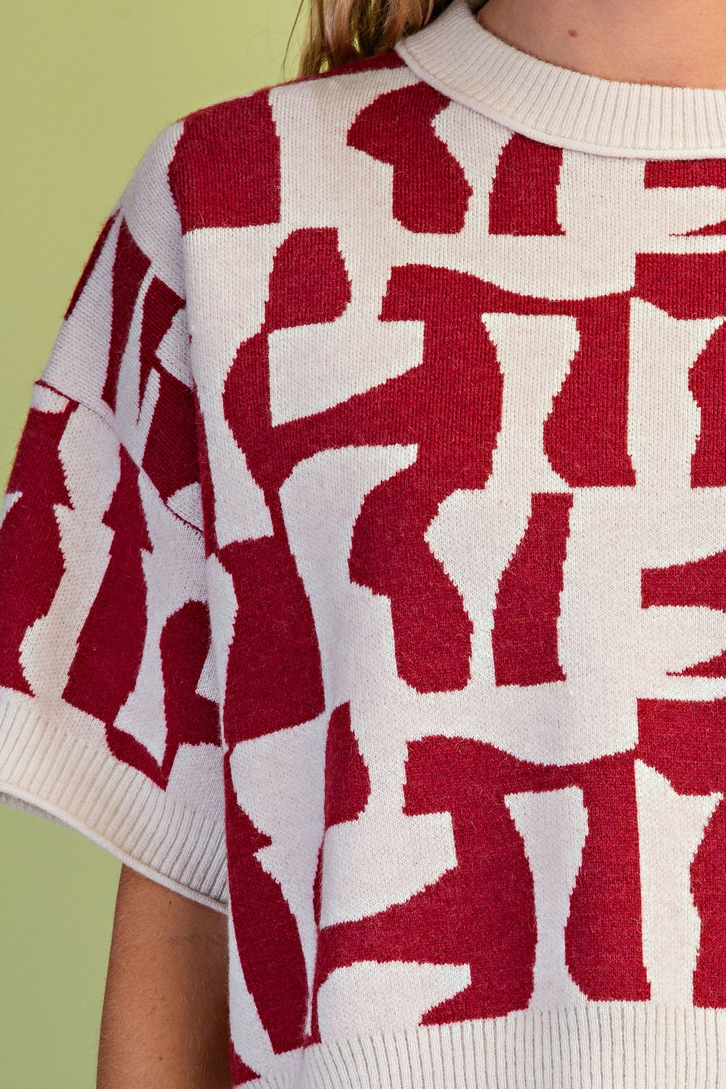 geo tech print sweater