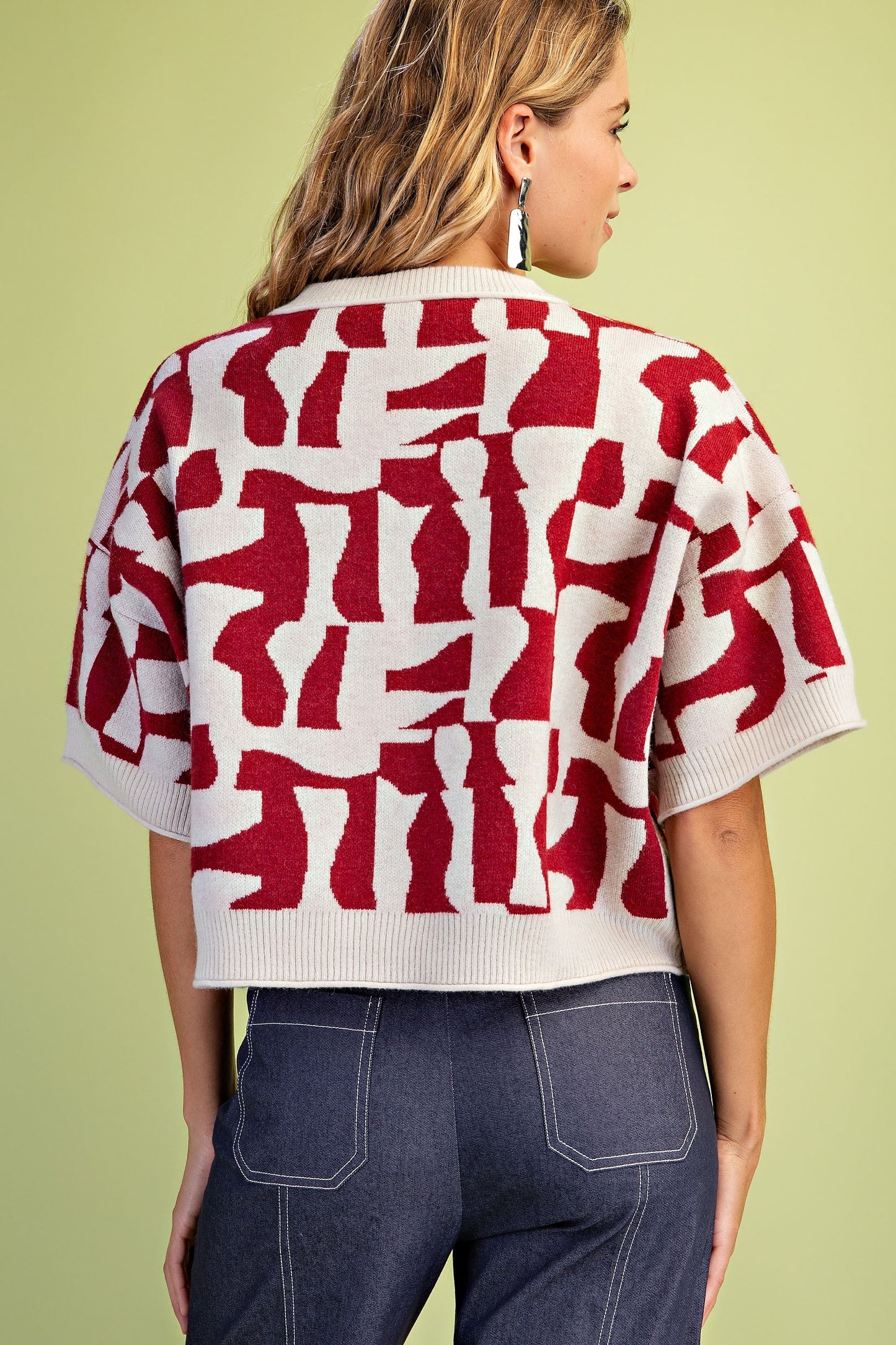 geo tech print sweater