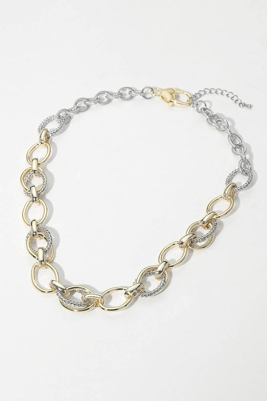 Two Tone Oval Chunky Neck