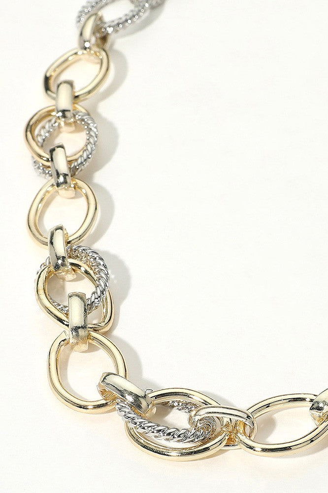 Two Tone Oval Chunky Neck
