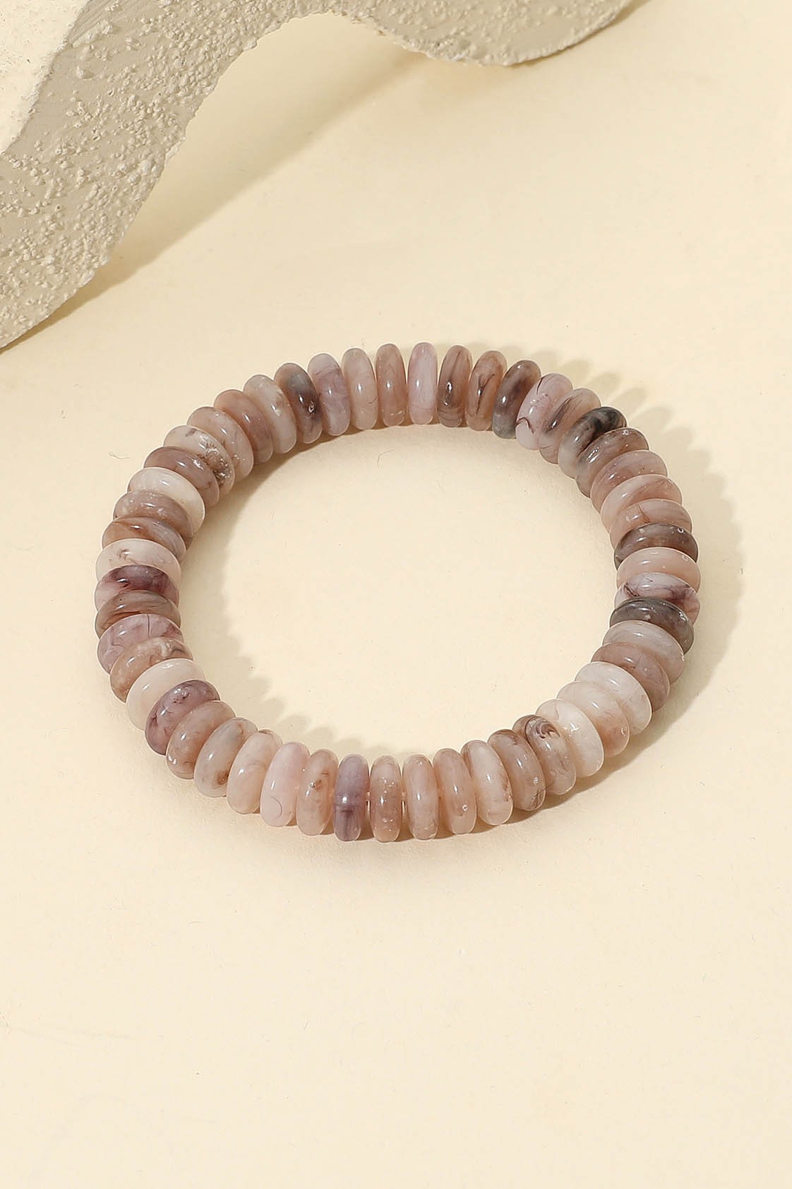 Marble Disc Stretch Bracelet