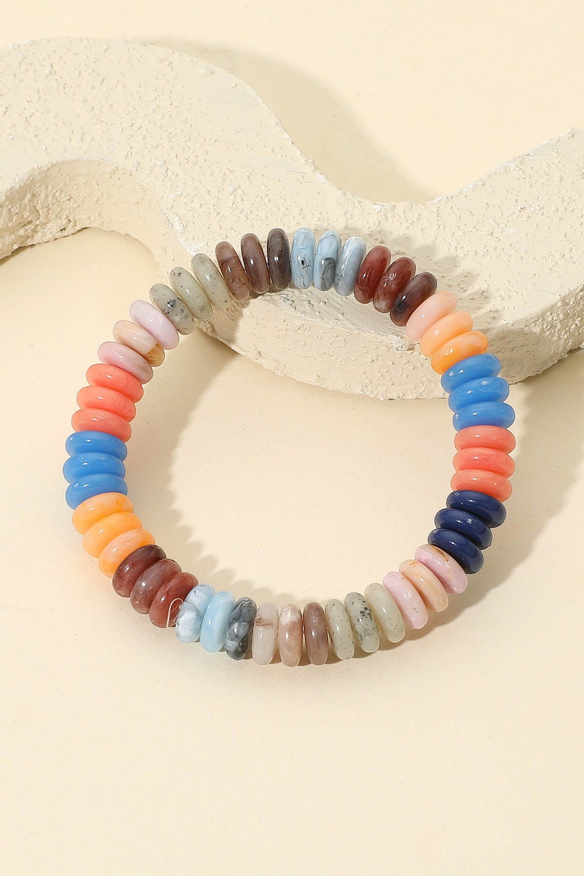 Marble Disc Stretch Bracelet