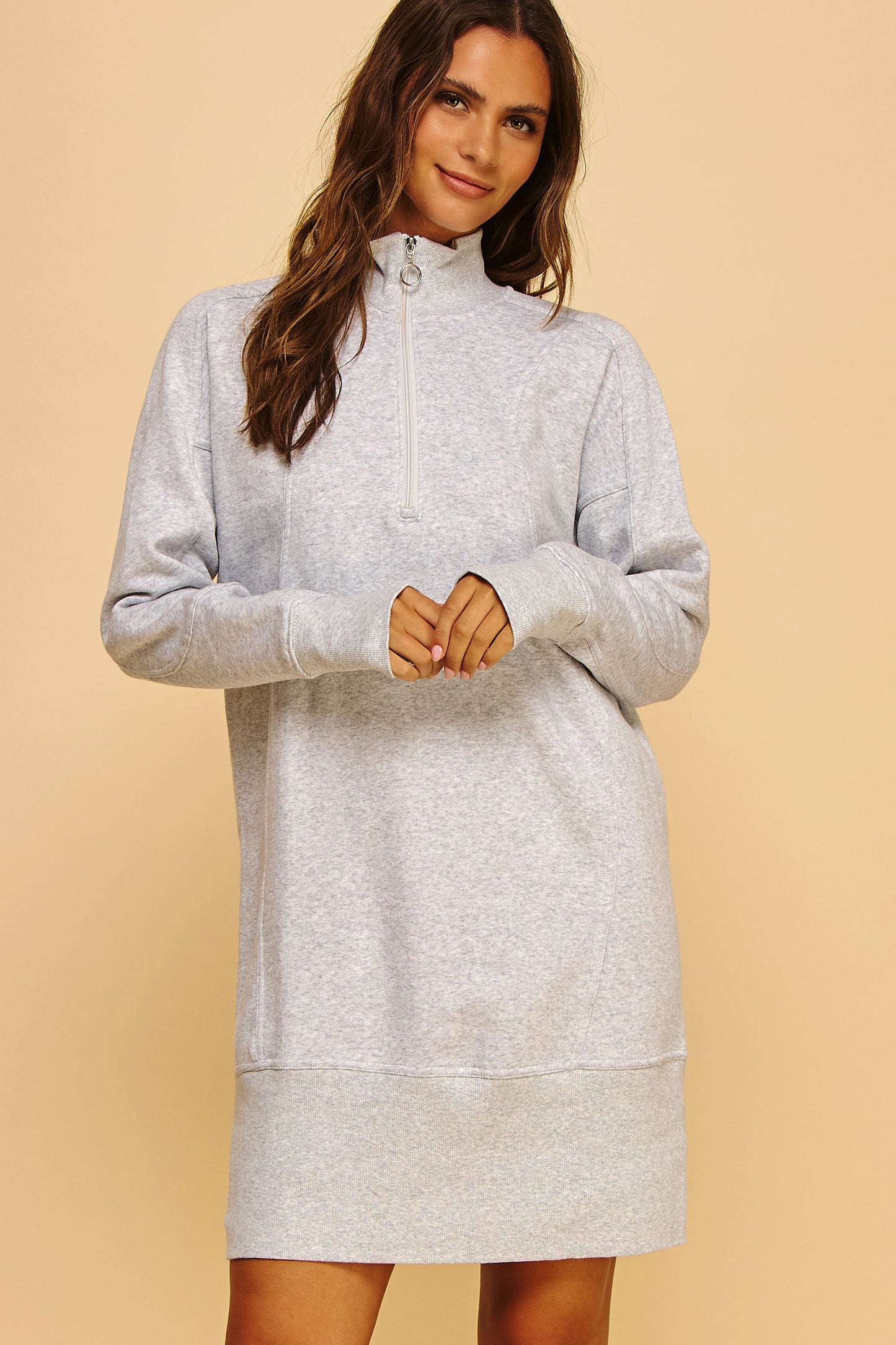 Zip Sweatshirt Dress