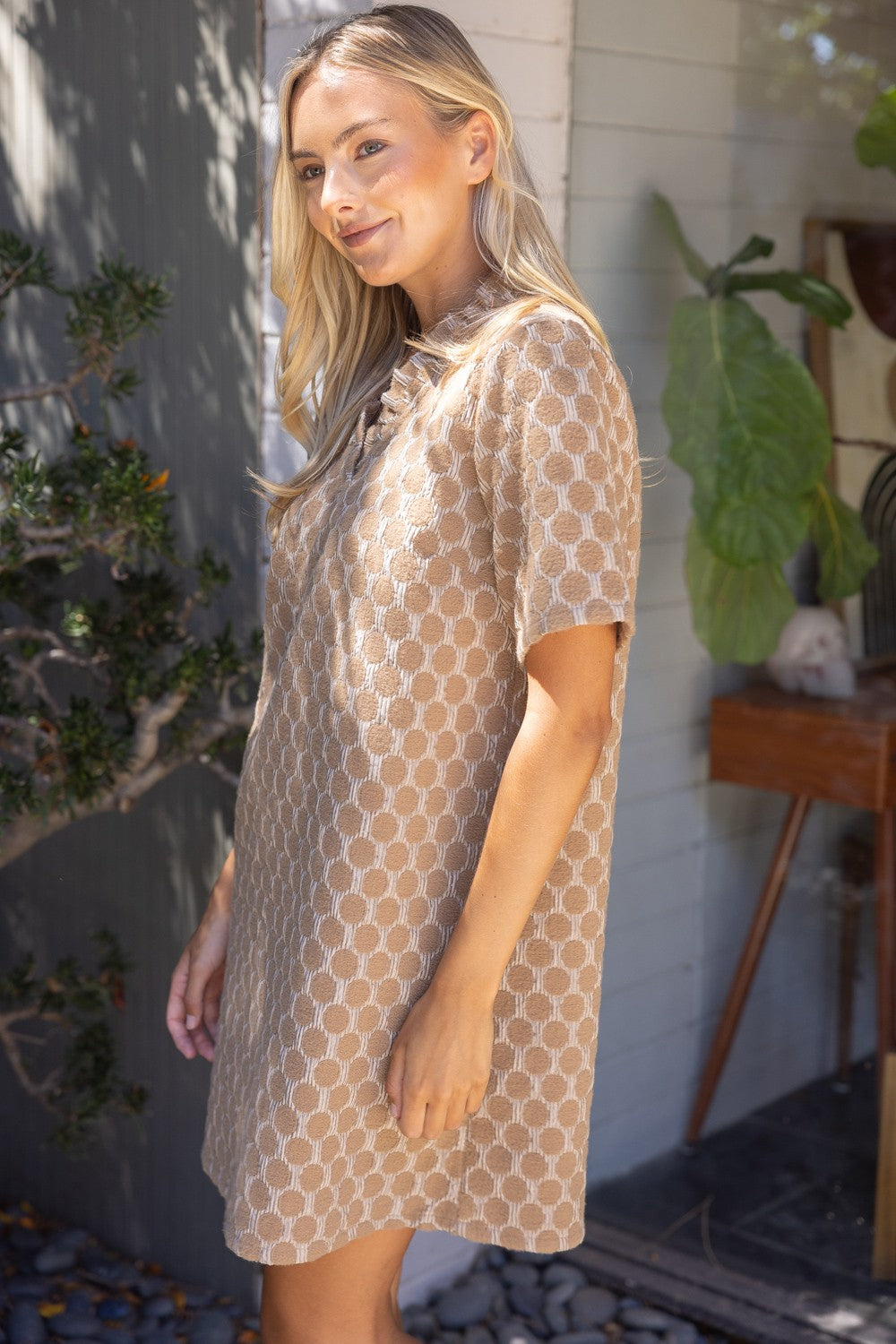 Polka Dot Ruffle Shift