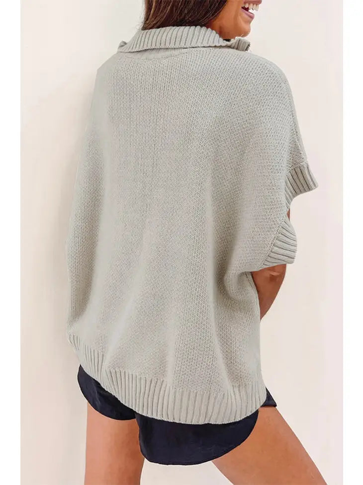 Quarter Zip S/S Sweater
