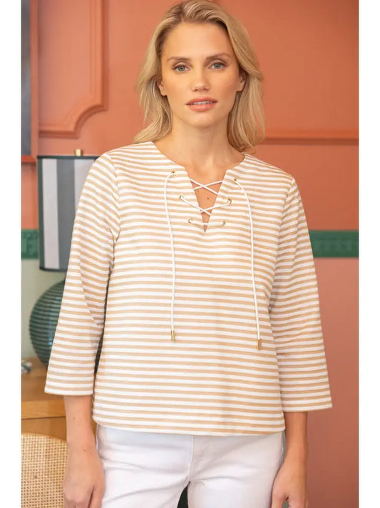Stripe Gromit Lace Top