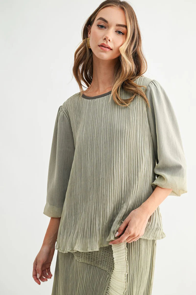 Pleated Skirt Set