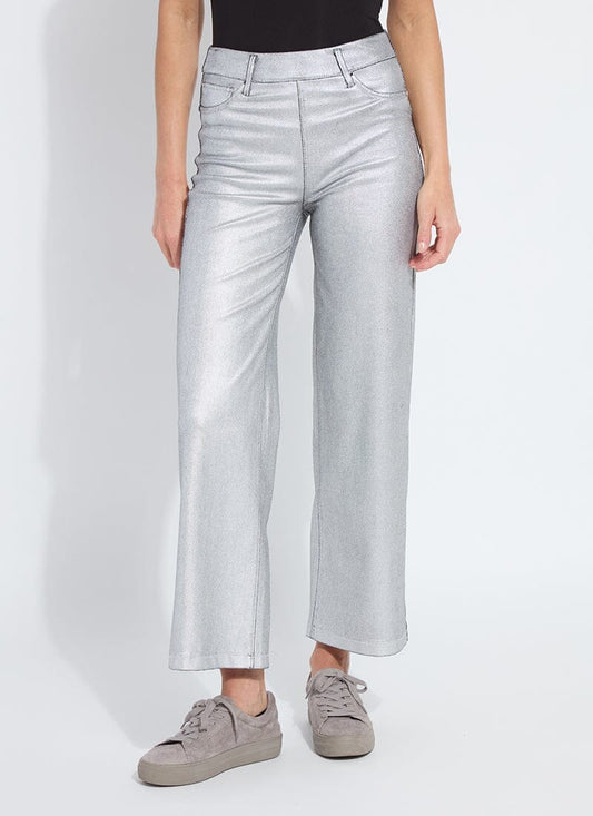 Metallic Coated Wide Leg