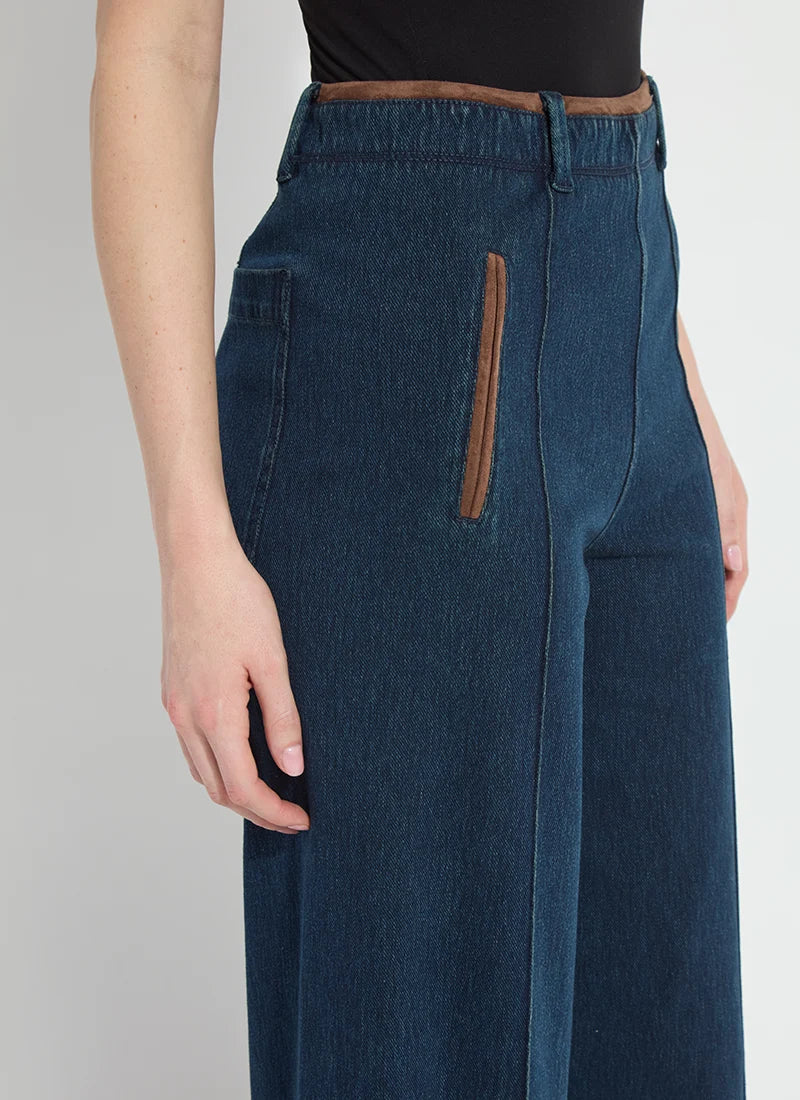 Hi Waist Pintuck Denim