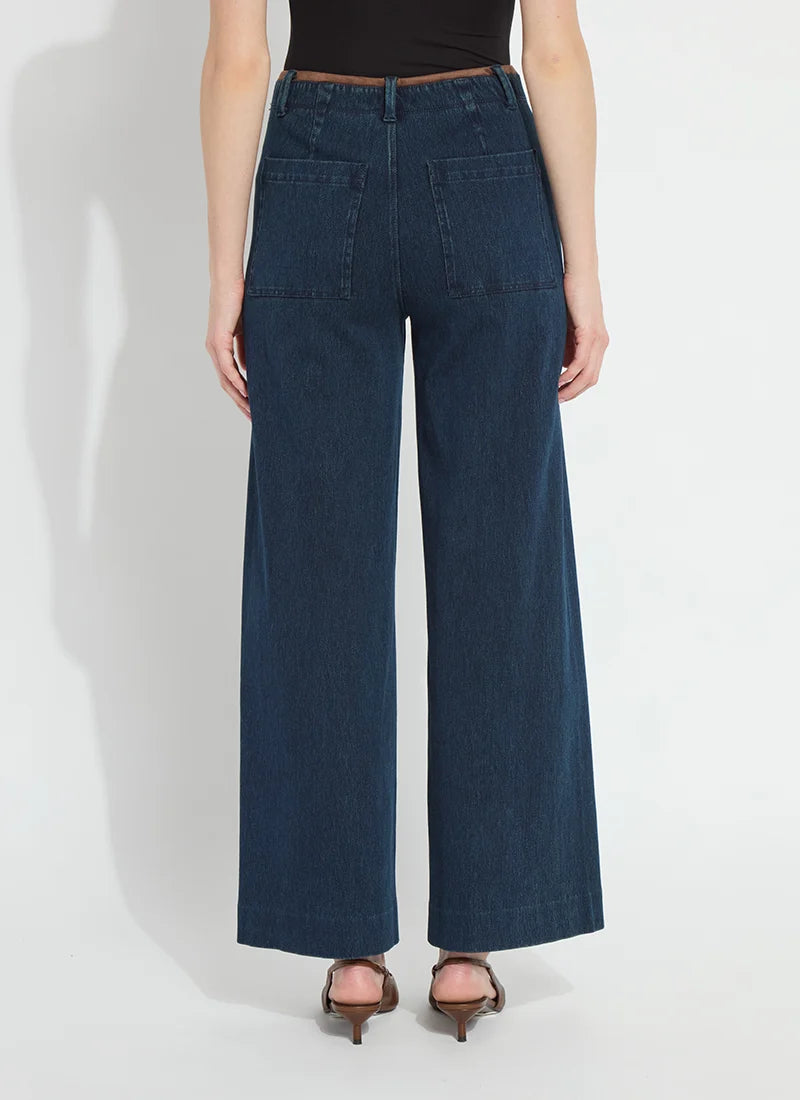 Hi Waist Pintuck Denim